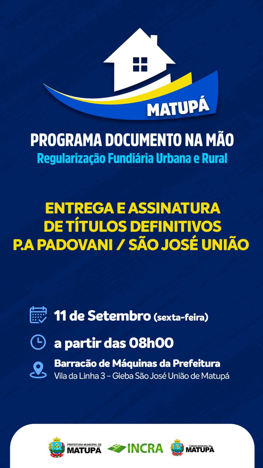 POR: ASCOM Prefeitura Municipal de Matupá.