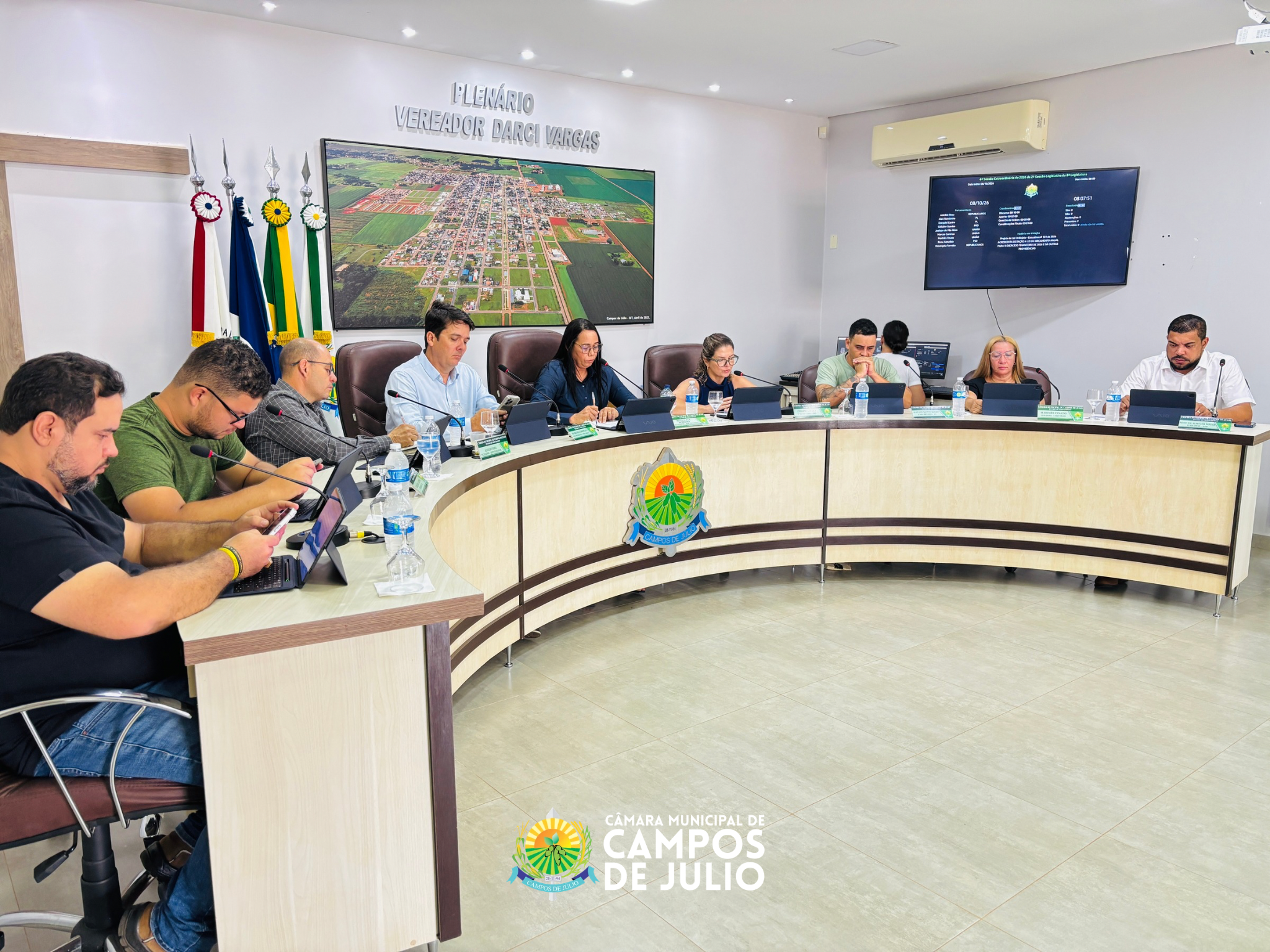 Câmara realiza 4ª Sessão Extraordinária de 2026 no Plenário Darci Vargas